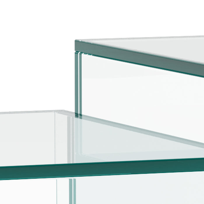by fonQ Float Bijzettafel - Set van 2 - Crystal Clear
