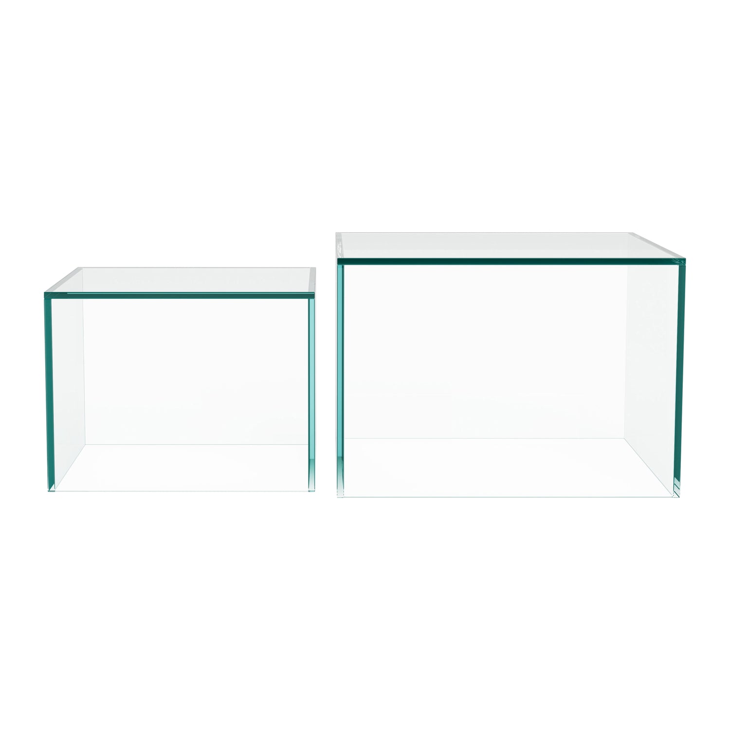 by fonQ Float Bijzettafel - Set van 2 - Crystal Clear