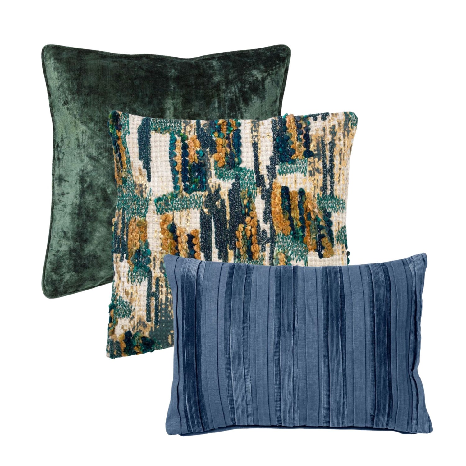 Set van 3 Sierkussens | Insignia Blue