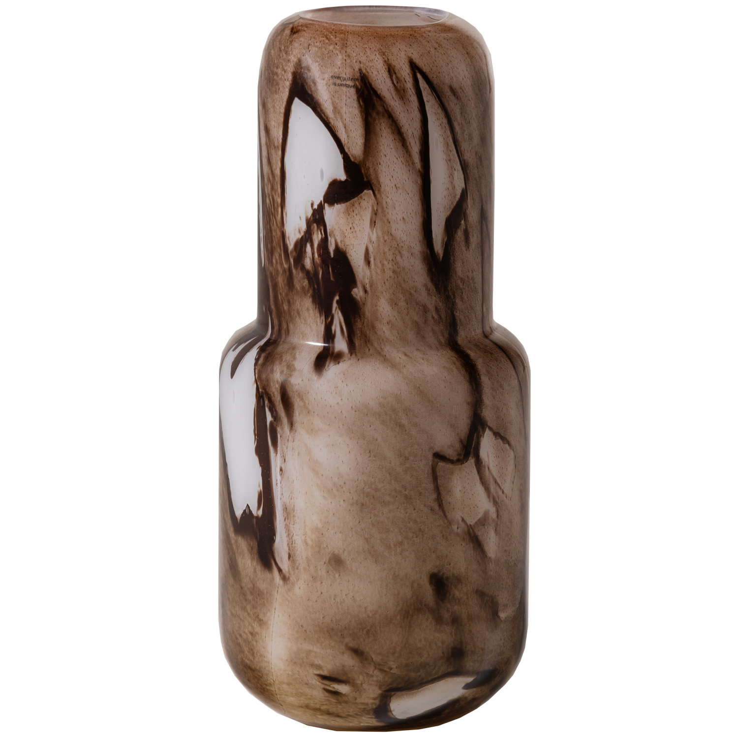 WOOOD Monika Vaas - Handgevormd - Glas - Bruin - 36x16x16