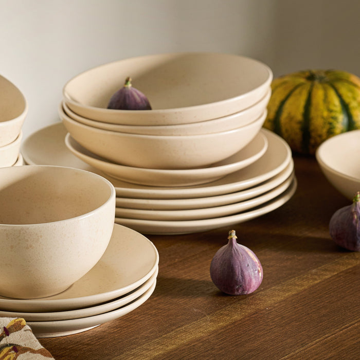 by fonQ  Pebbled Serviesset 24-delig - Earthy Beige