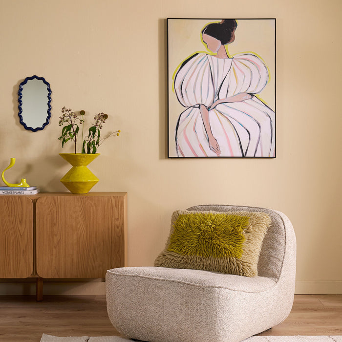 by fonQ Shy Layers Schilderij 78 x 100 cm - Zwart