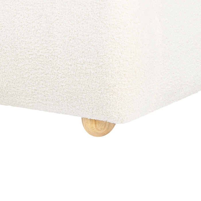 Beliani-BLAGNAC-Bed met opbergruimte-Gebroken wit-160 x 200 cm-Bouclé