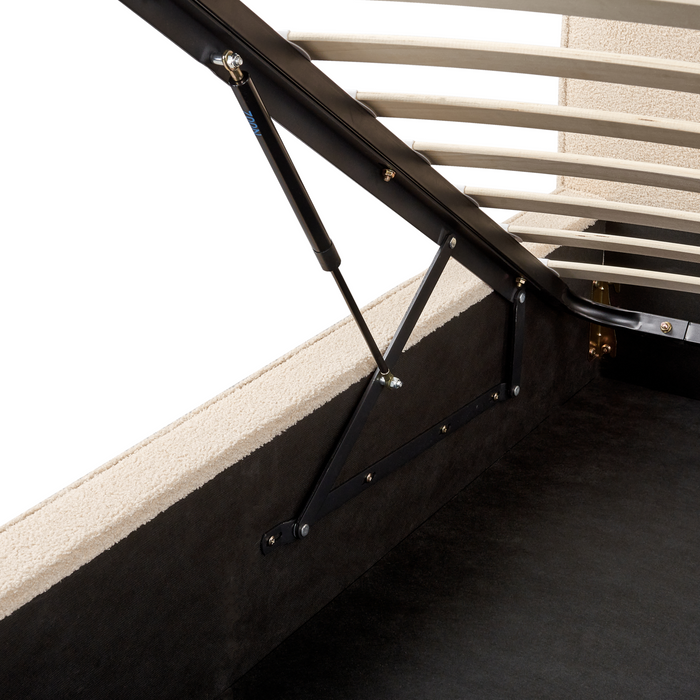 Beliani - MOISSAC - Tweepersoonsbed - Beige - 180 x 200 cm - Polyester