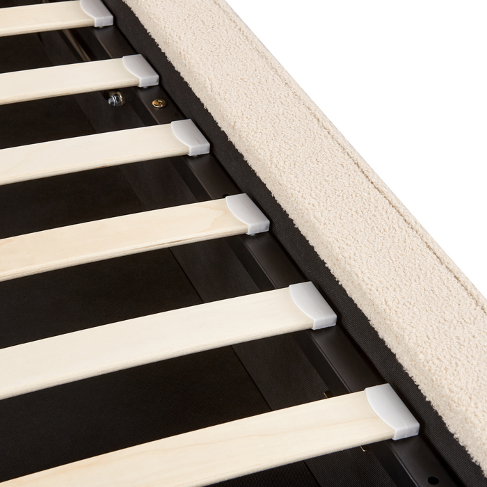 Beliani - MOISSAC - Tweepersoonsbed - Beige - 180 x 200 cm - Polyester