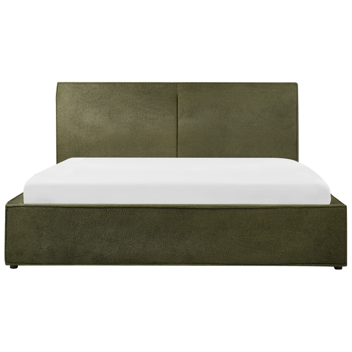 Beliani-MOISSAC-Tweepersoonsbed-Donkergroen-180 x 200 cm-Polyester