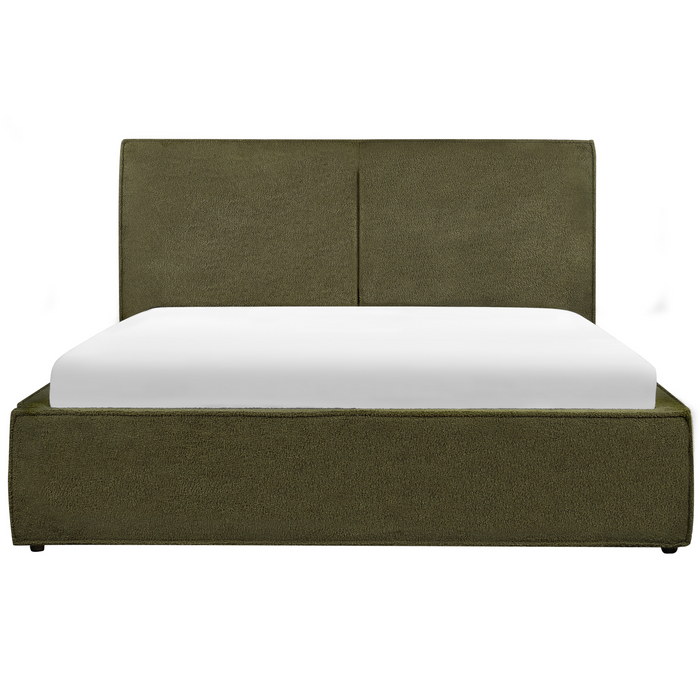 Beliani-MOISSAC-Tweepersoonsbed-Donkergroen-160 x 200 cm-Polyester