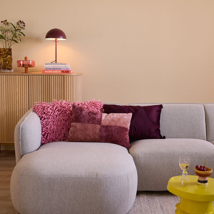 by fonQ Groove Sierkussen Set van 2 - Aubergine