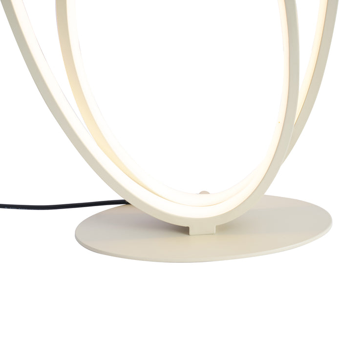QAZQA Design tafellamp beige incl. LED 3-staps dimbaar - Boomerang