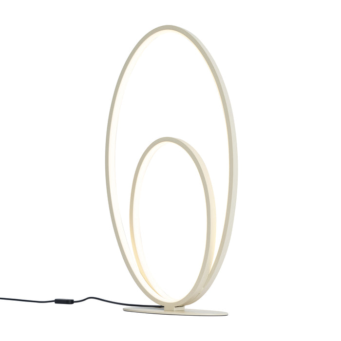 QAZQA Design tafellamp beige incl. LED 3-staps dimbaar - Boomerang