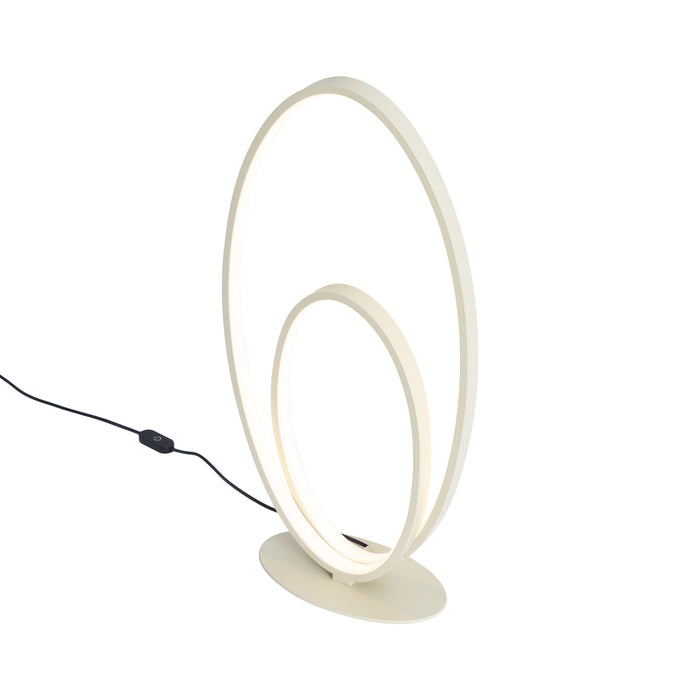 QAZQA Design tafellamp beige incl. LED 3-staps dimbaar - Boomerang