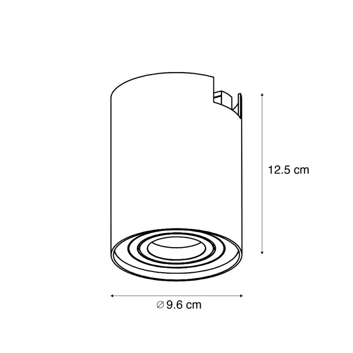 QAZQA Moderne spot beige voor railsysteem 1-fase - Iconic Rondoo Up