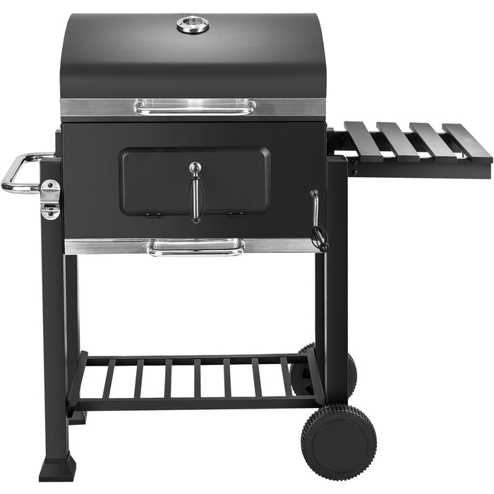 tectake® Houtskoolbarbecue in hoogte verstelbaar - Zwart