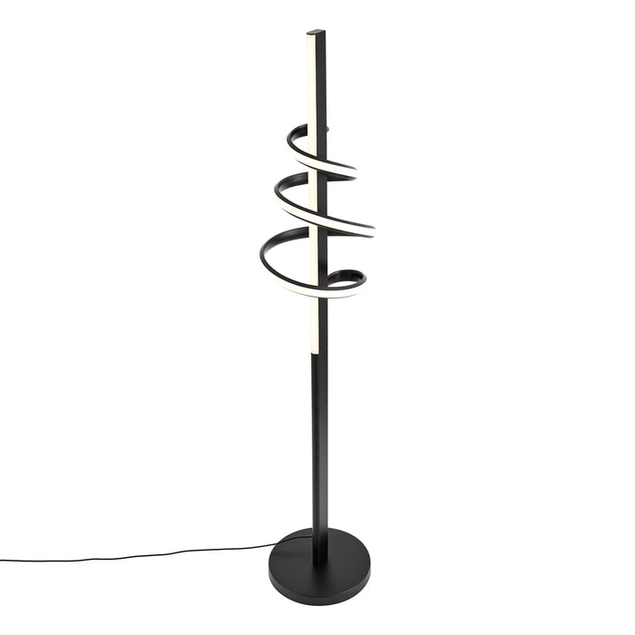 QAZQA Design vloerlamp zwart incl. LED dimbaar - Rolla