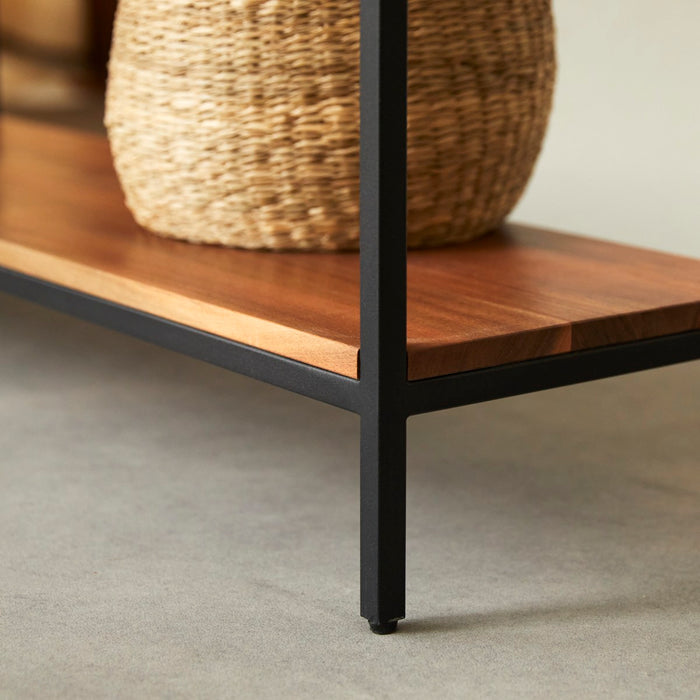 Tikamoon - Agra - Massief acacia en metalen bijzettafel