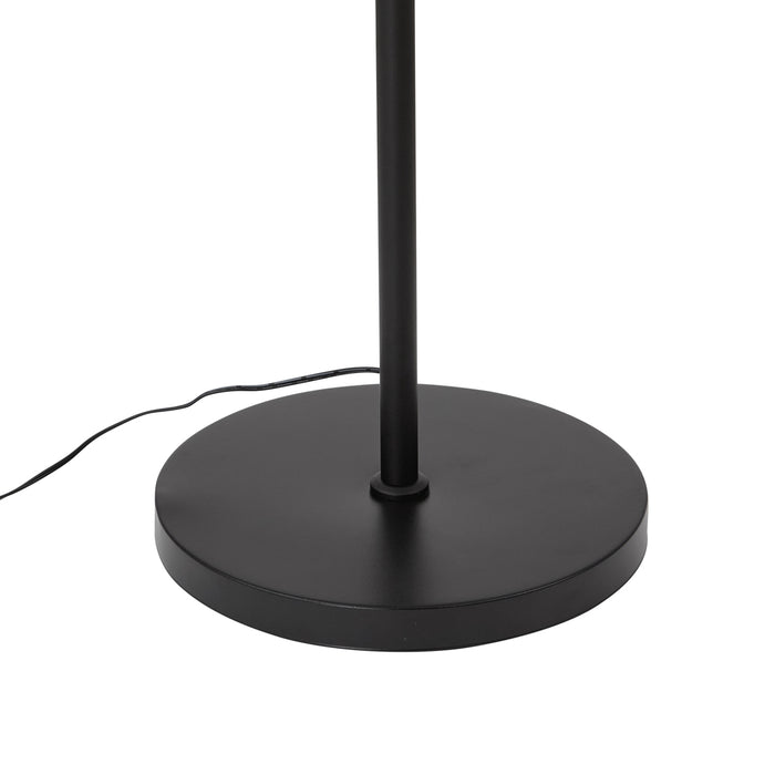 QAZQA Moderne vloerlamp zwart incl. LED dimbaar RGB met