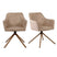 Calicosy - Eetkamerstoelen RAY - Stof - Bouclé Beige - Set van 2
