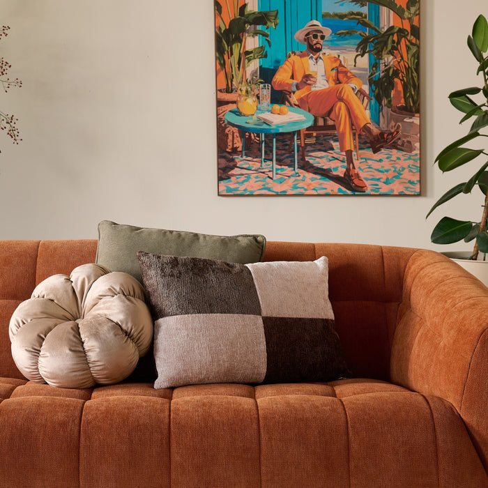 by fonQ Groove Sierkussen Set van 2 - Bruin