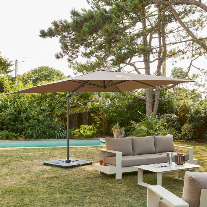 sweeek - Rechthoekige zweefparasol 3x4 m – Antibes