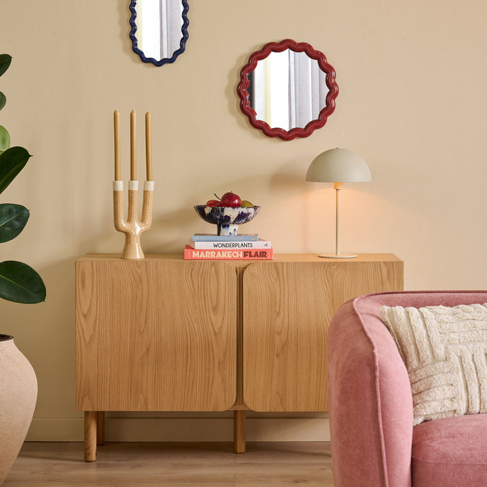 &k amsterdam Zigzag Spiegel - Blauw