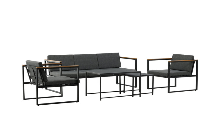 Fjôrd - Tuinset Grijs Metaal - 80x188x67cm - Dakar