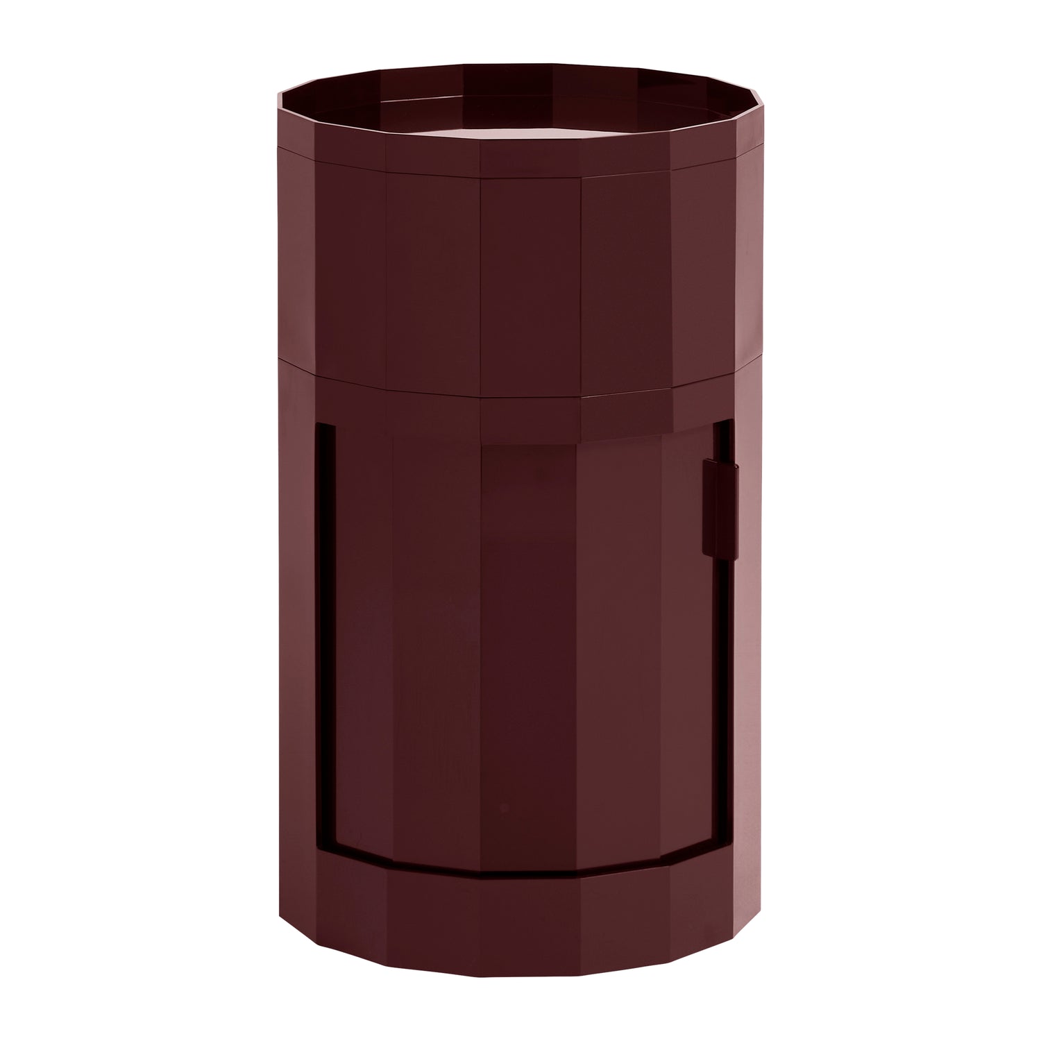 HAY Facet Bijzettafel met Opbergvak - High - Burgundy