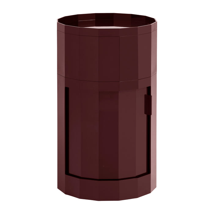 HAY Facet Bijzettafel met Opbergvak - High - Burgundy