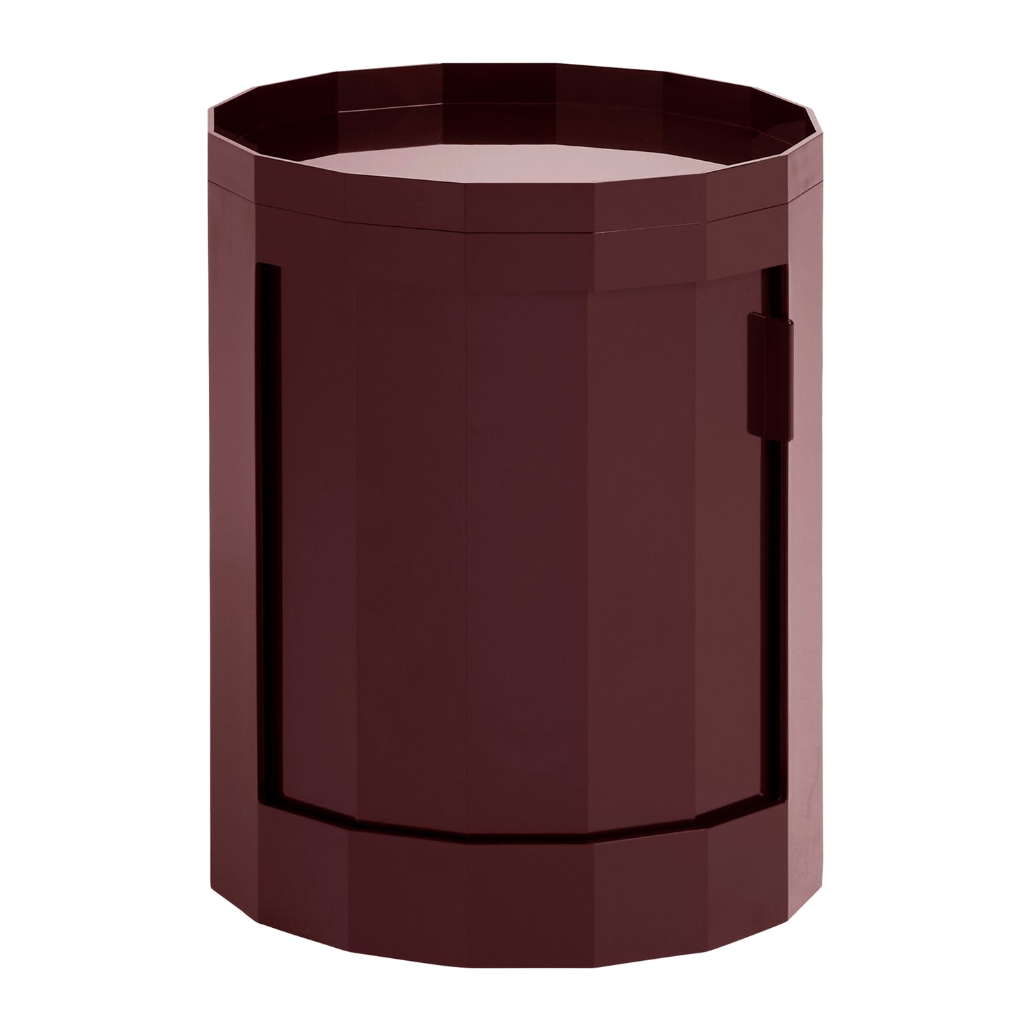 HAY Facet Bijzettafel met Opbergvak - Low - Burgundy