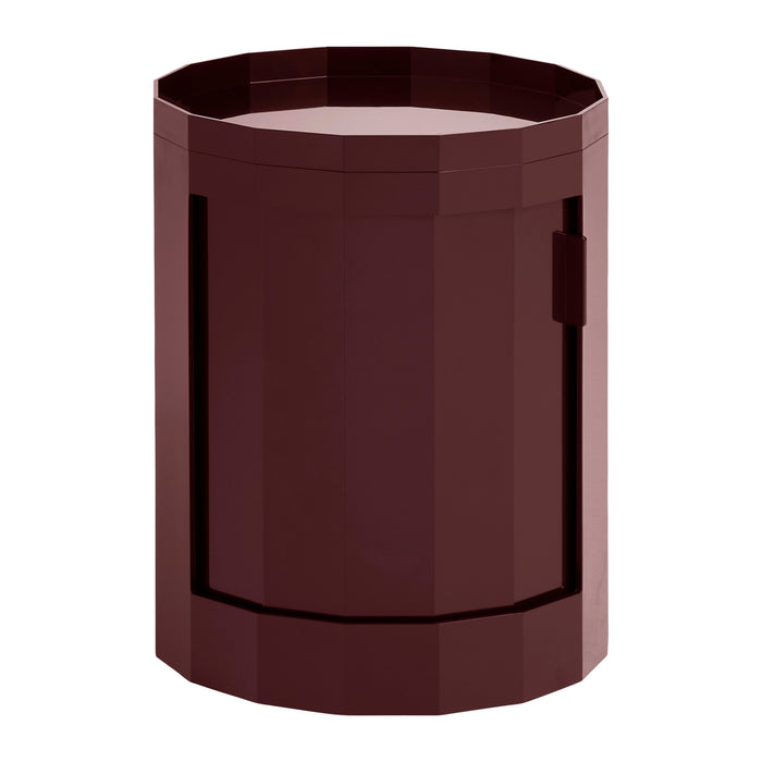 HAY Facet Bijzettafel met Opbergvak - Low - Burgundy