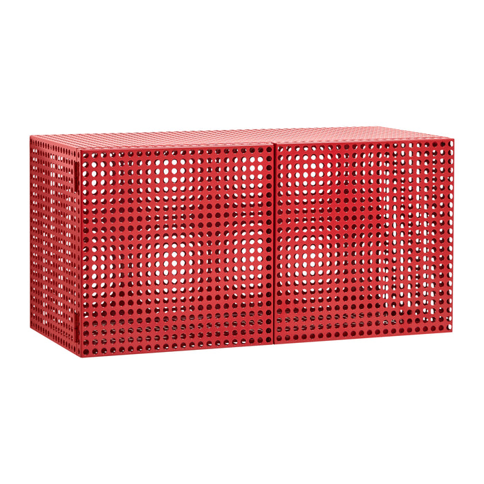 HAY Perforated Wandkast - Wine Red