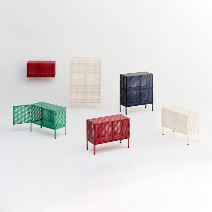 HAY Perforated Wandkast - Wine Red