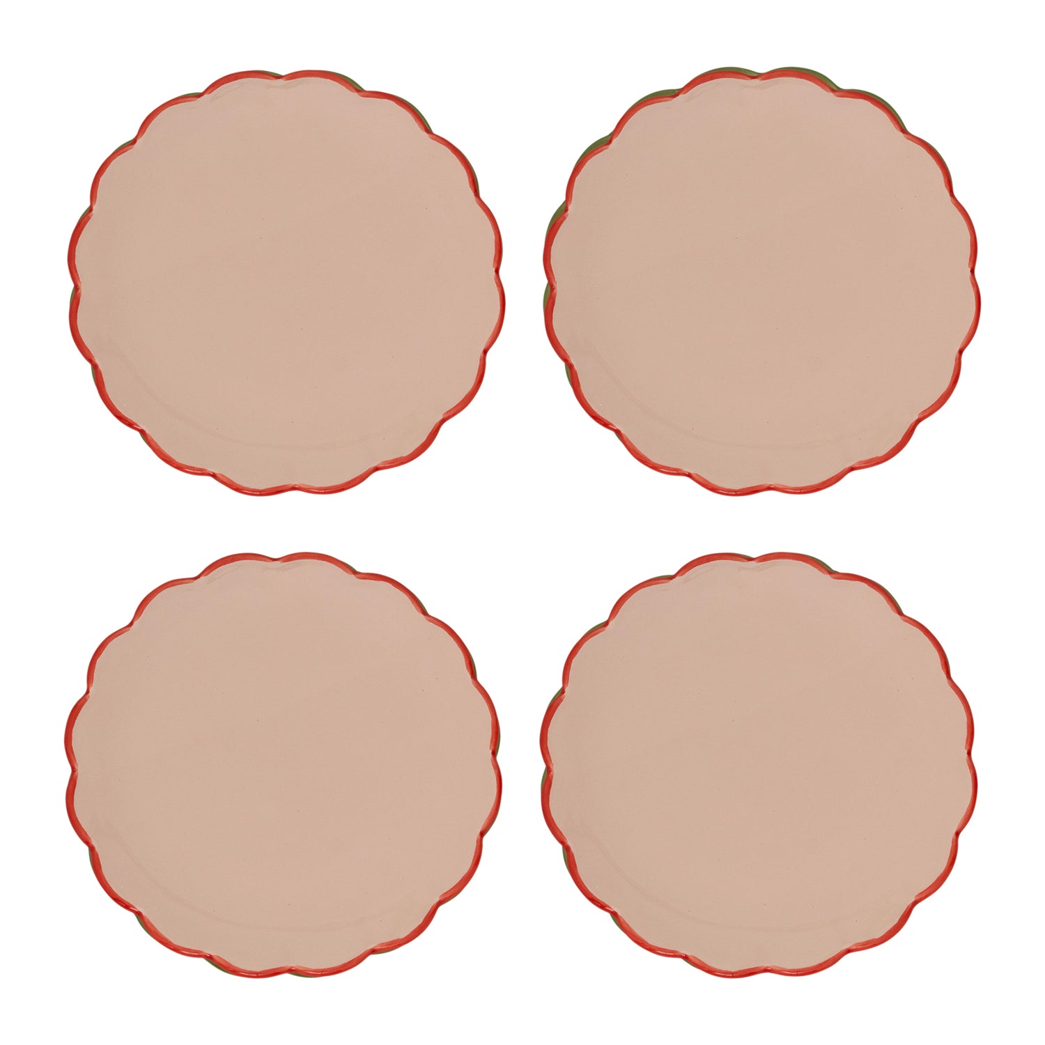 Urban Nature Culture Good Morning Gebaksbord Sculpted - Old Pink - 4 st.