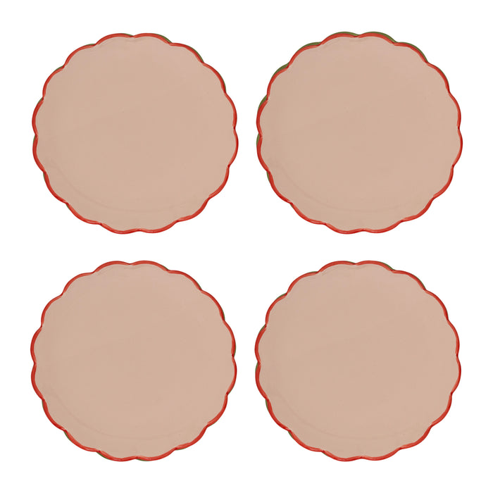 Urban Nature Culture Good Morning Gebaksbord Sculpted - Old Pink - 4 st.