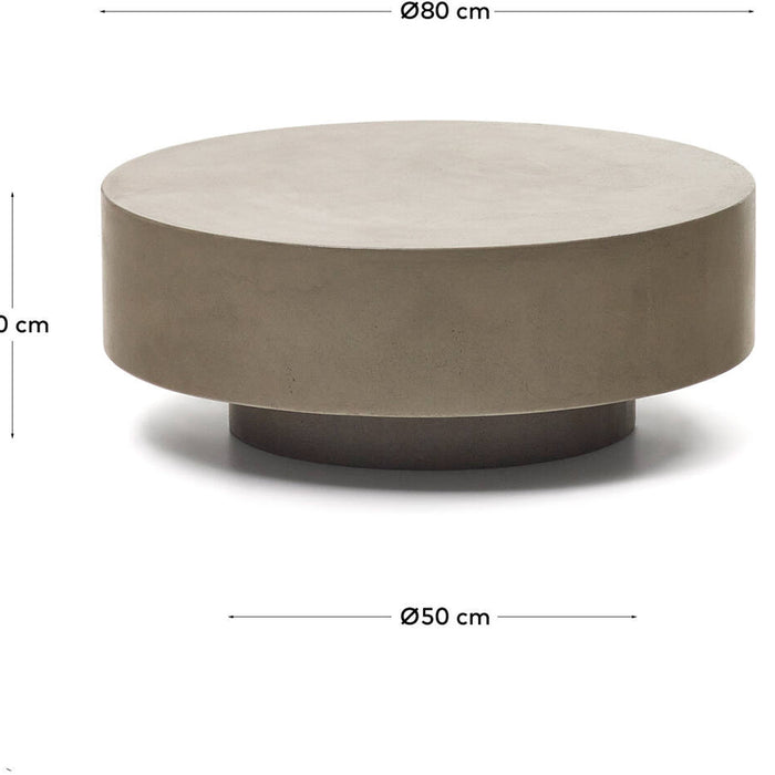 Kave Home Garbet Salontafel Ø 80 cm - Grijs