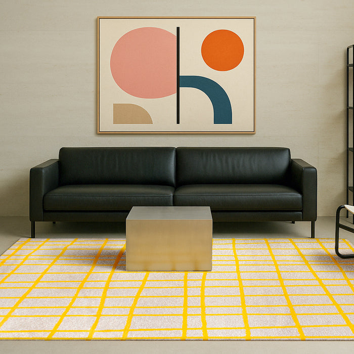 Lola & Moi Caro Vloerkleed - Bright Yellow  - 170 x 240 cm