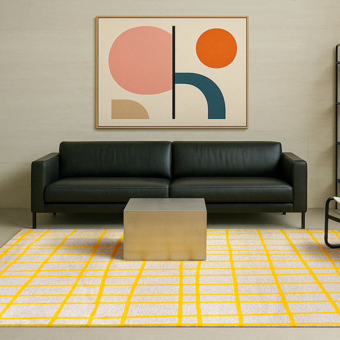 Lola & Moi Caro Vloerkleed - Bright Yellow  - 240 x 340 cm