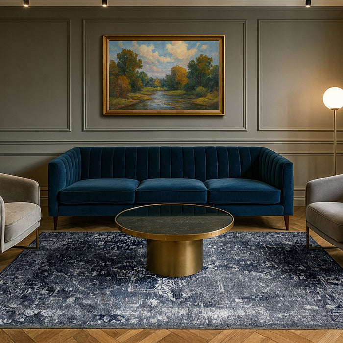 Lola & Moi Heris Vloerkleed - Deep Blue  - 240 x 340 cm