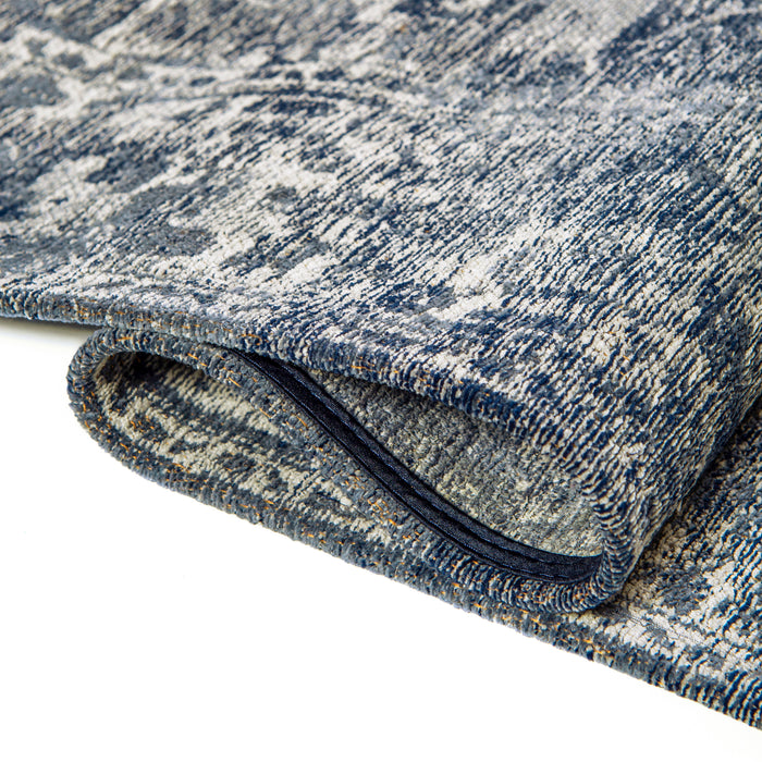 Lola & Moi Heris Vloerkleed - Deep Blue  - 80 x 150 cm