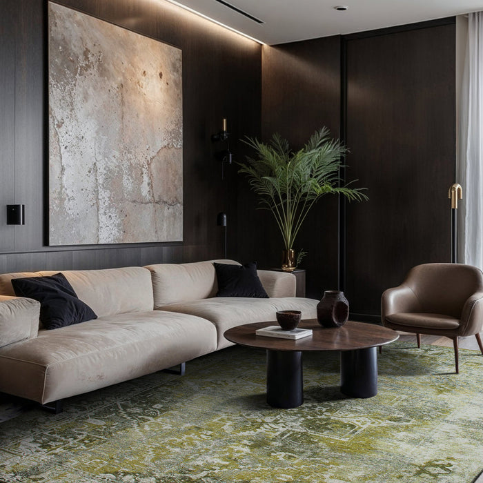 Lola & Moi Heris Vloerkleed - Olive  - 240 x 340 cm