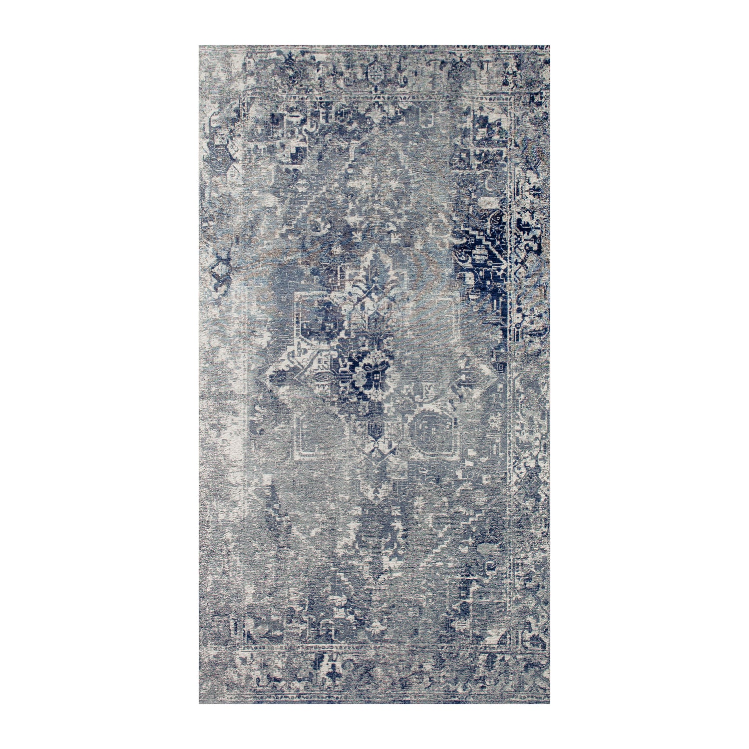 Lola & Moi Heris Vloerkleed - Deep Blue  - 80 x 150 cm