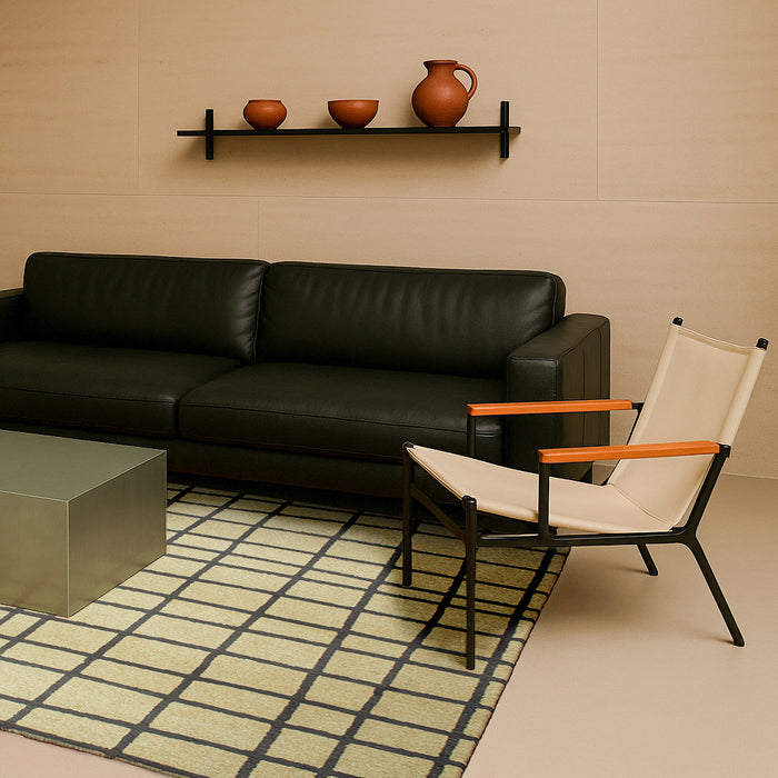 Lola & Moi Caro Vloerkleed - Creamy Black  - 170 x 240 cm