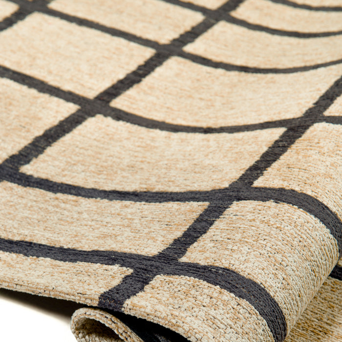 Lola & Moi Caro Vloerkleed - Creamy Black  - 240 x 340 cm