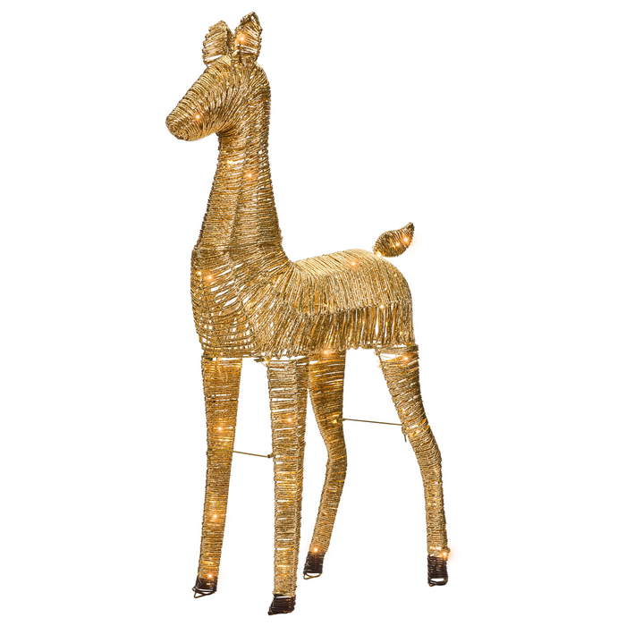 Beliani - AKUREYRI - LED kerstdecoratie - Goud - IJzer