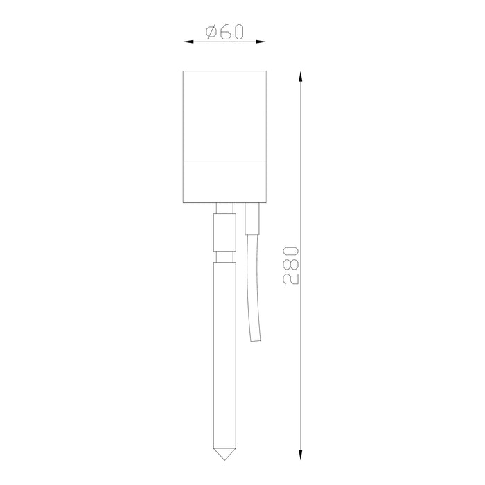 KS Verlichting LED Pin Tuinspot Zwart met Color LED