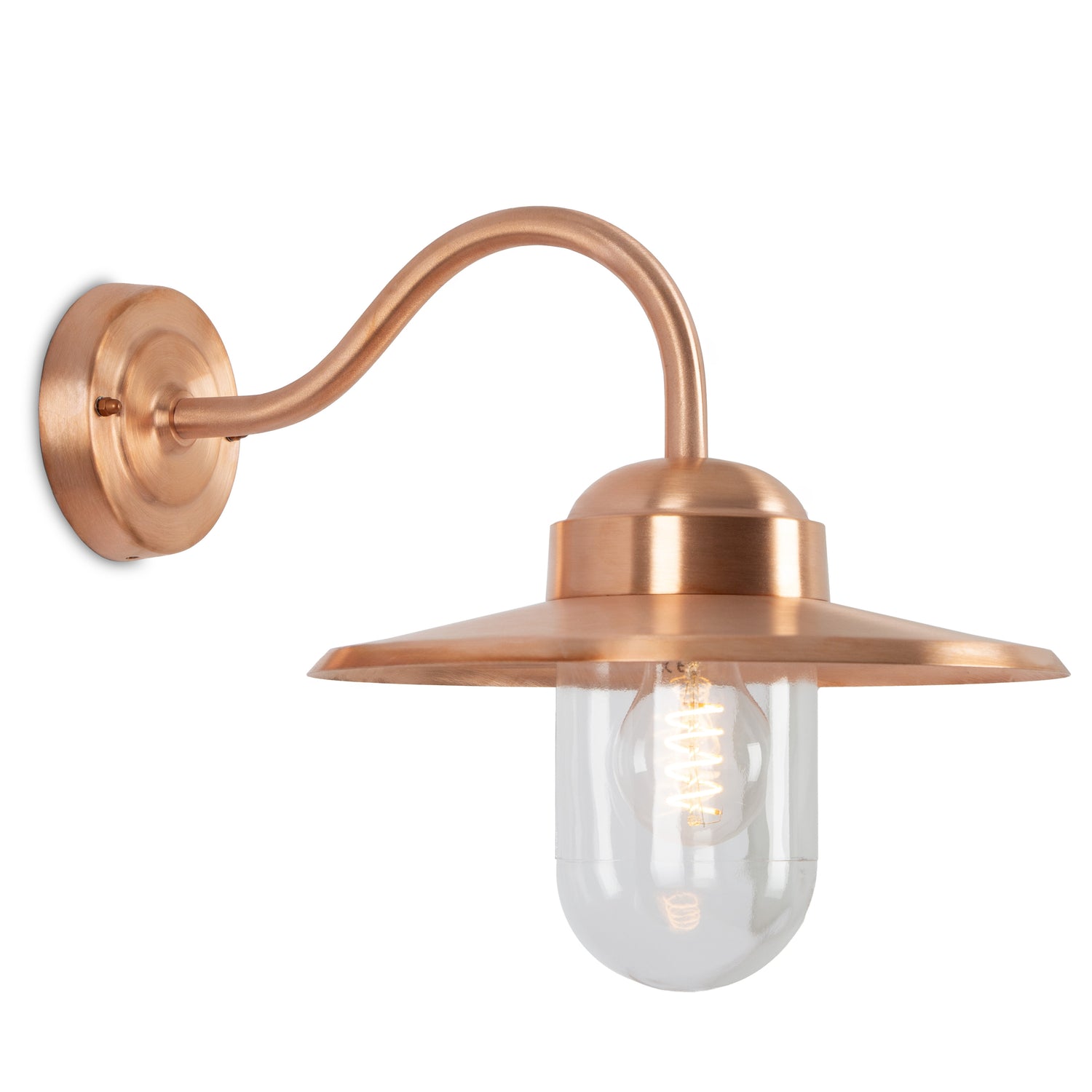 KS Verlichting Dolce Retro Muurlamp Koper met 8W Bewegingssensor LED