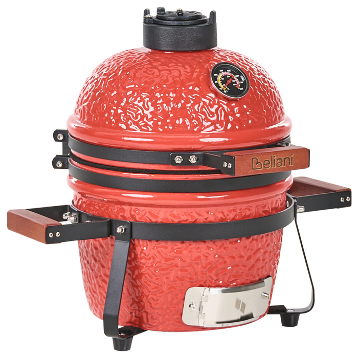 Beliani - KAMADO - Mini houtskoolgrill - Rood - Keramiek