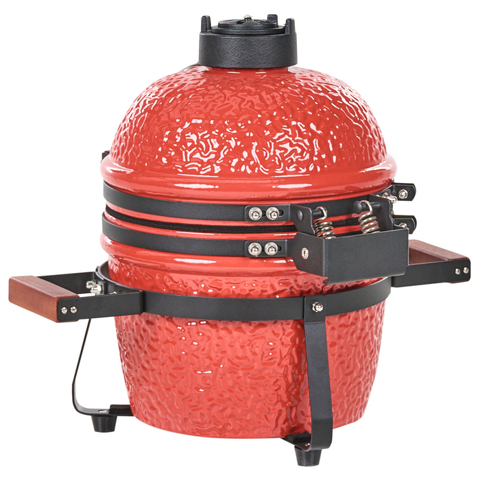 Beliani - KAMADO - Mini houtskoolgrill - Rood - Keramiek