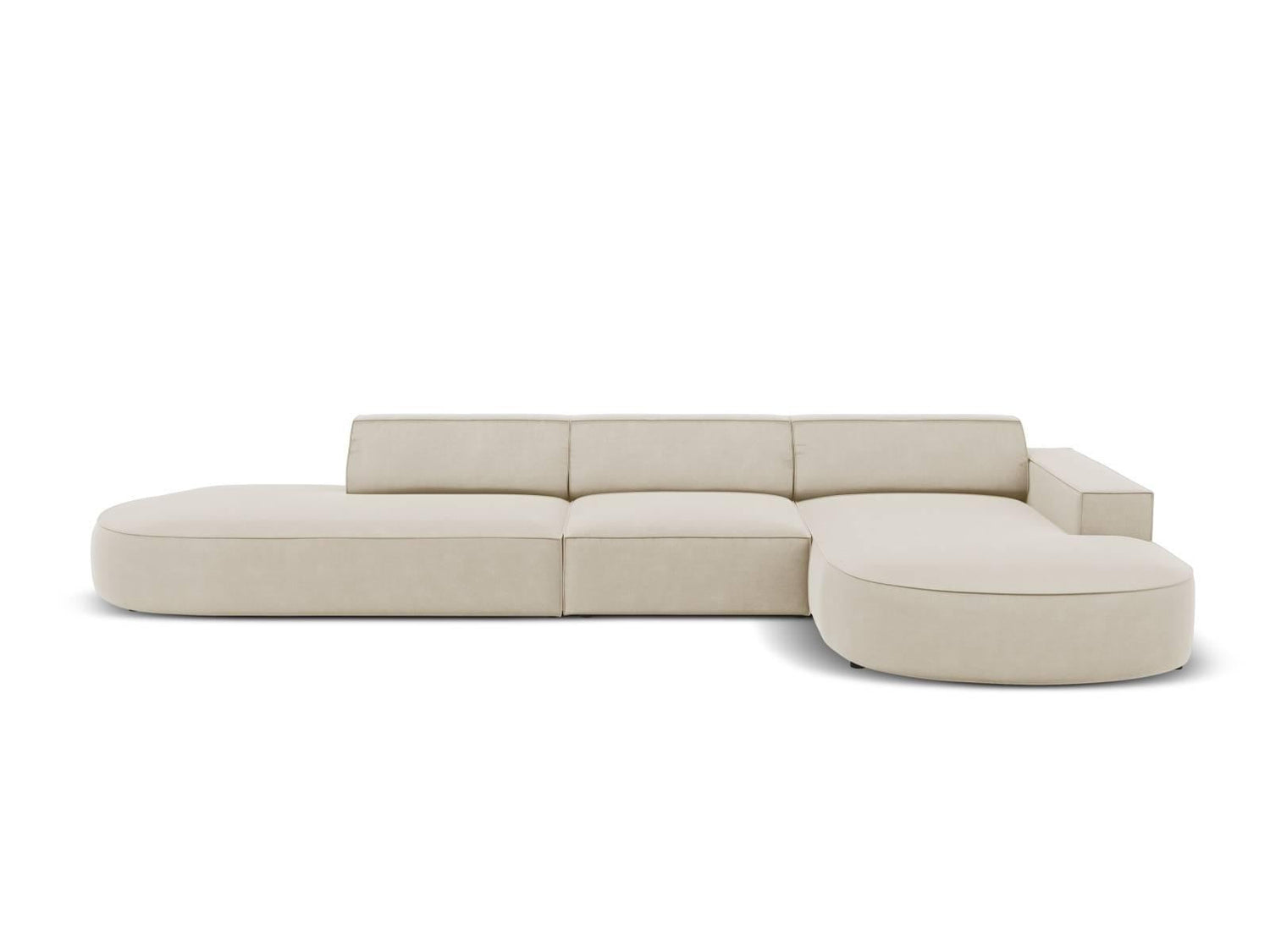 Micadoni 6-zits hoekbank Jodie velvet rechts rond