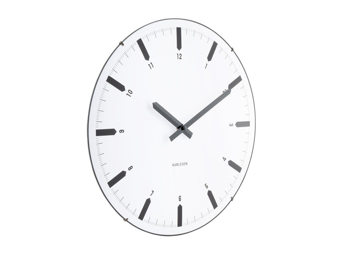 Karlsson - Wandklok Realista Dome - Wit- Ø35cm