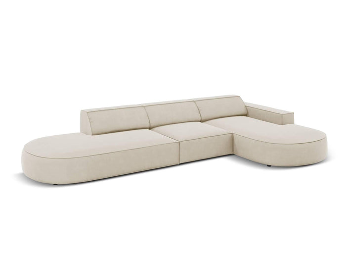 Micadoni 6-zits hoekbank Jodie velvet rechts rond